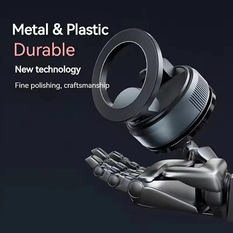 Strong Magnetic Car Phone Holder MagSafe Ultra Vacuum Suction Cup Phone Mount 360° Rotation Cell Phone Holder Car Bracket 2025