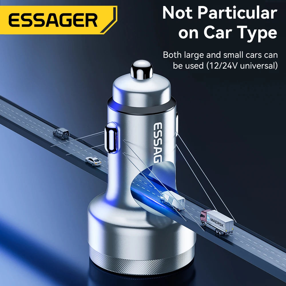 Car Charger USB Type C PD Fast Charging for iPhone iPad Laptop Tablet